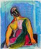 Sandro Chia, (Italian, b. 1946), Untitled (Seated Male)