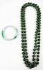 Green Hardstone Necklace and Bracelet 