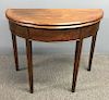 Chippendale Mahogany Demilune Gaming Table