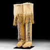 Comanche Beaded Hide Hightop Boot Moccasins, From the Rafter 3 Ranch, Coleman Texas