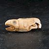 Tlingit Carved Walrus Ivory Container, Deaccessioned from the Heye Foundation