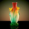 Tommie Rush - Red Fade Oval Daffodil Vase