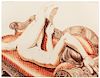 Philip Pearlstein, (American, b. 1924), Nude on Chaise, 1978