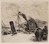 Camille Pissarro, (Danish/French, 1830-1903), Port de Rouen, 1885