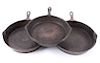 Wagner Ware Antique Cast Iron Skillets (3)