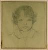 Jessie Willcox Smith Study Drawing of a Young Girl