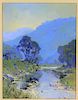 Hezekiah A Dyer Mountain Stream Landscape Painting