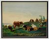 Charles Franklin Pierce Pastoral Cow Landscape