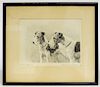 Marguerite Kermse Airedale Terrier Dog AP Etching