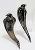 PR Tanya Zaryski Blown Art Glass Bird Sculptures