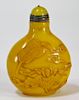 19C. Chinese Yellow Peking Glass Snuff Bottle
