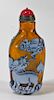 Chinese Amber Peking Glass Chilong Snuff Bottle
