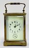 19C French Brass Crystal Carriage Clock