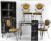 C.1960 Marbleized Formica Wrought Iron Dining Set
