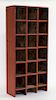 19C Primitive Red Painted Compartmented Cupboard