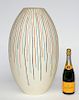 West German MCM Prolate Egg Form Pottery Vase