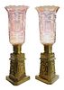 Pair Empire Style Gilt Bronze and Cut-