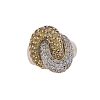 Le Vian 14k Gold Diamond Yellow Sapphire Knot Ring