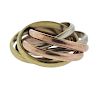 Tiffany &amp; Co 14K Tri Color Gold 6 Band Ring