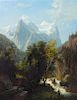William Trost Richards, (American, 1833-1905), The Rosenlaui Valley, Switzerland, 1858