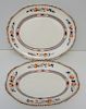 2 LARGE INDIAN TREE MEAT PLATTERS