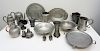 16 pc ANTIQUE PEWTER & SILVERPLATE