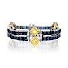 Oscar Heyman & Bros. Art Deco Sapphire and Diamond Platinum Bracelet