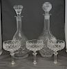 5 PC CRYSTAL DECANTERS & CHAMPAGNES