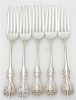 5 STERLING TOWLE OLD COLONIAL LUNCHEON FORKS