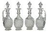 Four Cut Glass Decanters and Stoppers