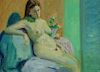 Moses Soyer Original Nude Study Oil Painting