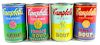 Four Andy Warhol Campbells "The Art of Soup" Cans