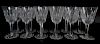 12 Waterford Lismore Cut Crystal Claret Wines