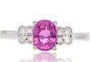 18K GOLD PINK SAPPHIRE RING WITH DIAMONDS