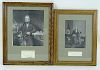 Two Antique Hand Signed Prints of American Poets