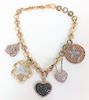 Vermeil Sterling Silver Charm Pendant Necklace