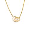 Cartier Baby Love 18k Gold Double Ring Necklace