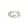 Cartier 18kt White Gold .36ctw Diamond Flat C Ring