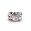 Cartier Diamond 18k Gold Spider Web Dome Ring