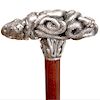 19. Sterling Octopus and Dress Cane-