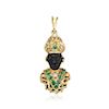 Nardi 18K Gold Diamond and Emerald Pendant