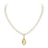 A Cultured Pearl Necklace and Pendant