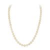 A Cultured Pearl Necklace with a 14K Gold Sapphire Clasp