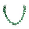 A Carved Jade Bead Necklace