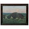 Folk Art Painting of a Whale