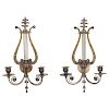 A Pair of Bronze Sconces Labeled Edward F. Caldwell & Co., Inc. 