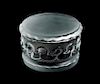 * A Lalique Molded and Frosted Glass Lidded Box Height 2 1/2 inches.