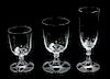 * A Group of Lalique Molded and Frosted Stemware Height of tallest 7 3/8 inches.