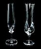 * Two Daum Glass Vases Height of taller 12 1/2 inches.