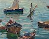 Antonio Cirino, (American, 1889-1983), Boats in Harbor